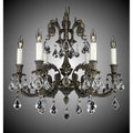 American Brass And Crystal Finisterra 6 Light Finisterra Chandelier