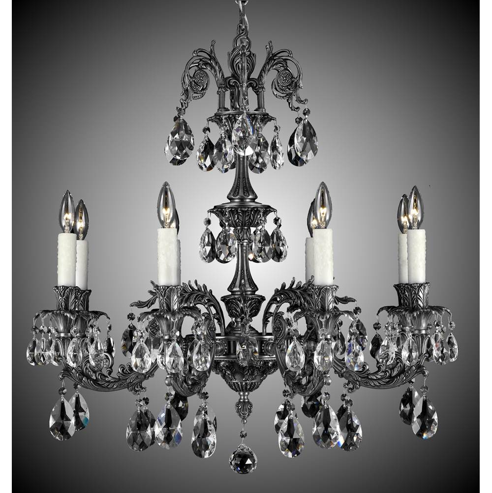 American Brass And Crystal Finisterra 8 Light Finisterra Chandelier
