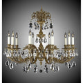 American Brass And Crystal Finisterra 10 Light Finisterra Chandelier