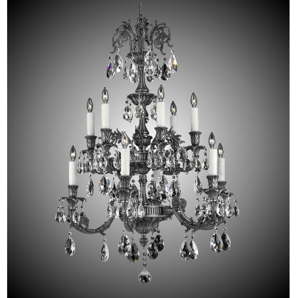 American Brass And Crystal Finisterra 5+5 Light Finisterra Chandelier
