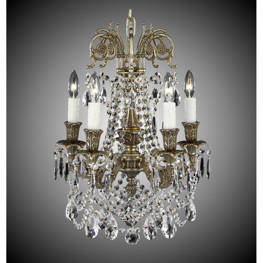 American Brass And Crystal Finisterra 5 Light Finisterra With Draping Chandelier