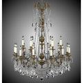 American Brass And Crystal Finisterra 6+12 Light Finisterra With Draping Chandelier