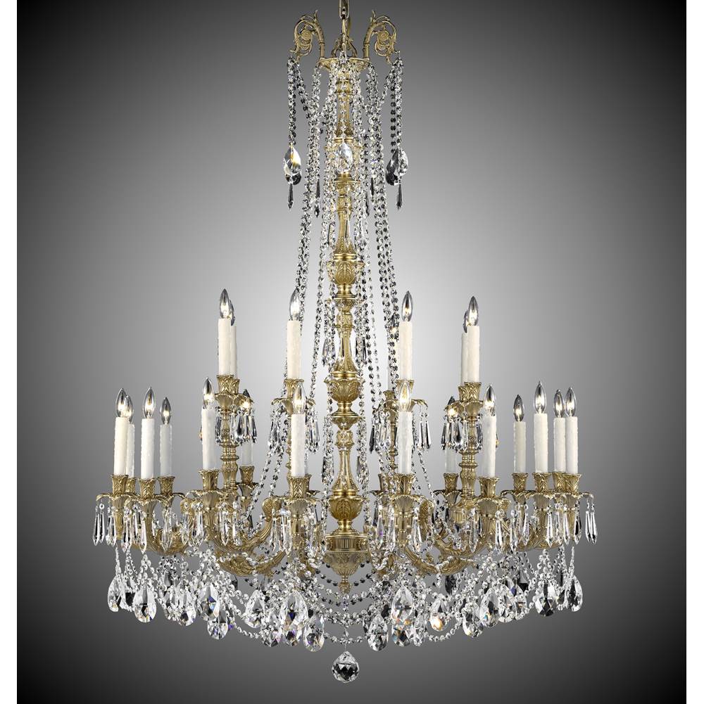 American Brass And Crystal Finisterra 8+16 Light Finisterra With Draping Chandelier