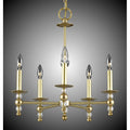American Brass And Crystal Magro 5 Light Magro Stem Chandelier