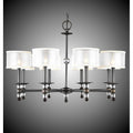 American Brass And Crystal Magro 8 Light Magro Stem Chandelier With Shades