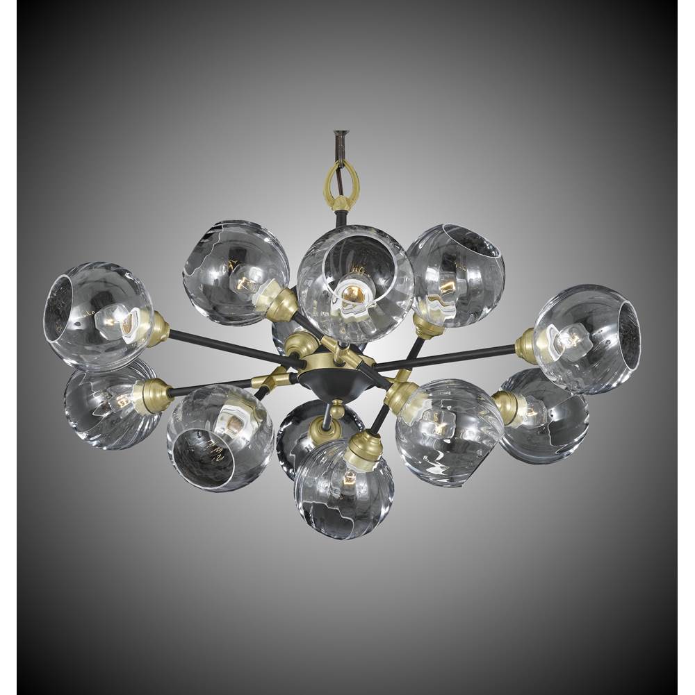 American Brass And Crystal Magro 12 Light Magro Globe Chandelier