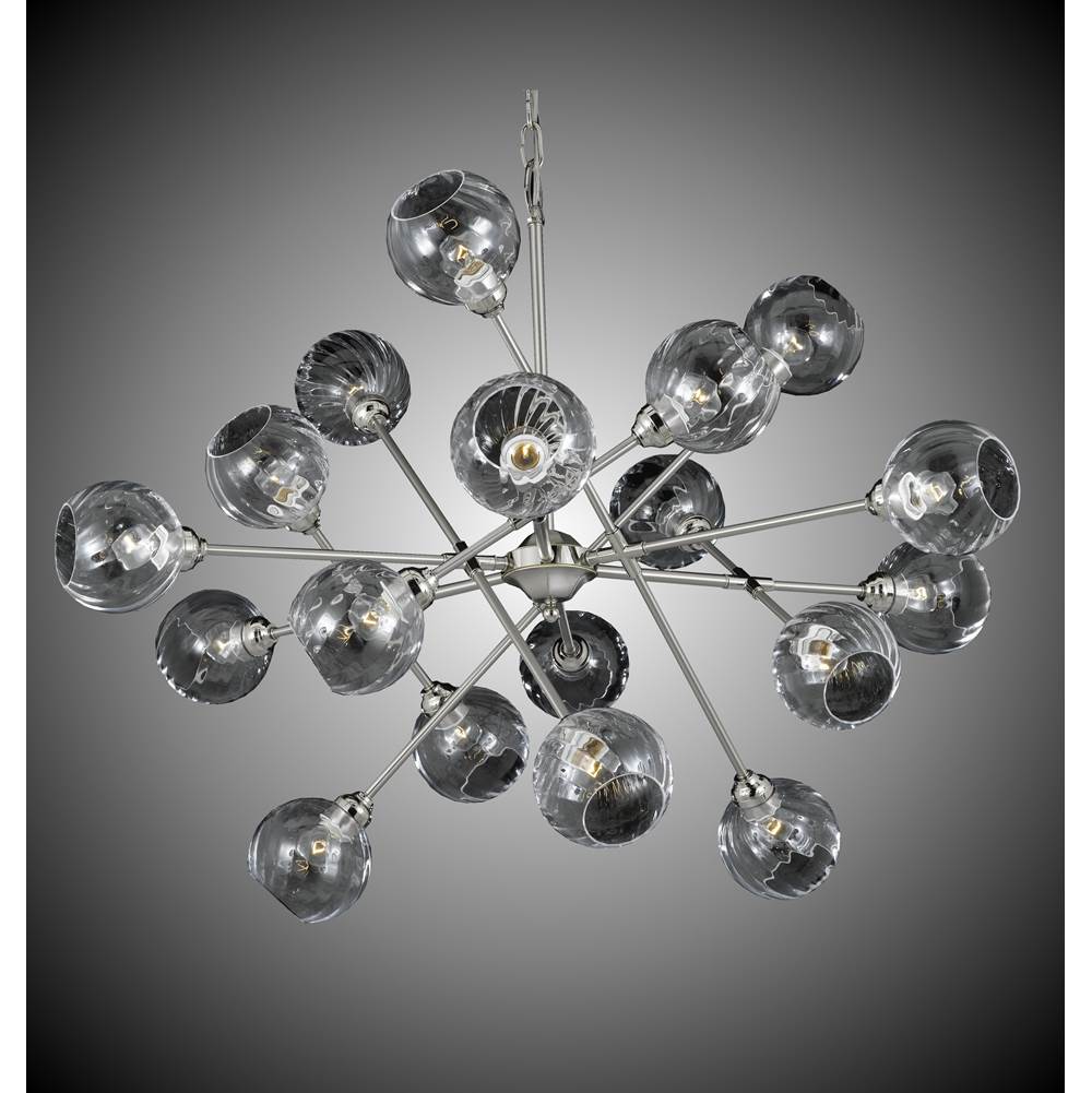 American Brass And Crystal Magro 18 Light Magro Globe Chandelier