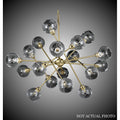 American Brass And Crystal Magro 30 Light Magro Globe Chandelier
