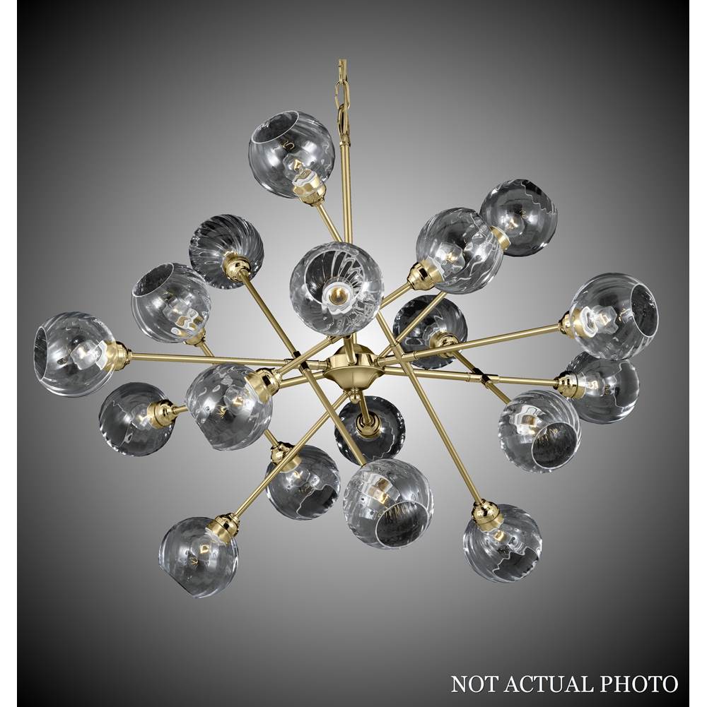 American Brass And Crystal Magro 30 Light Magro Globe Chandelier