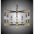 American Brass And Crystal Magro 4 Light Magro Cage Chandelier