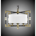 American Brass And Crystal Magro 4 Light Magro Drum Shade Chandelier
