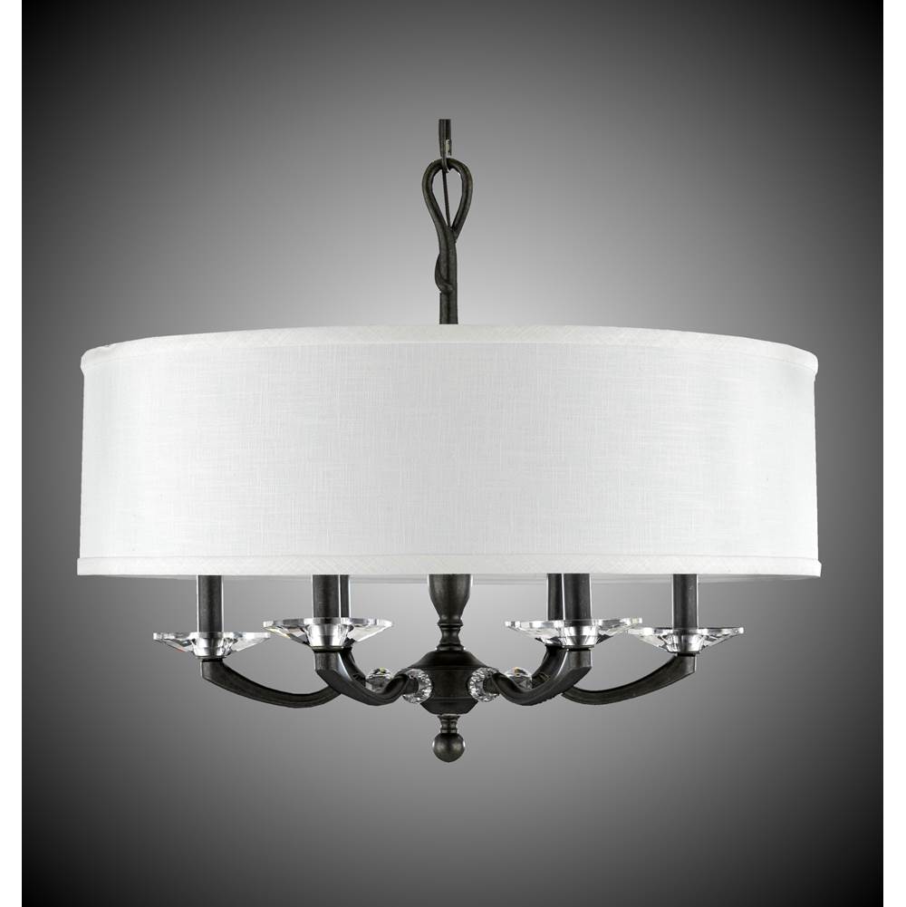 American Brass And Crystal Kensington 24 Inch Kensington Drum Shade Chandelier