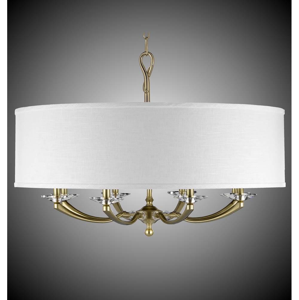 American Brass And Crystal Kensington 32 Inch Kensington Drum Shade Chandelier