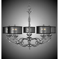 American Brass And Crystal Kensington 5 Arm Kensington Dinette Drum Shade Chandelier