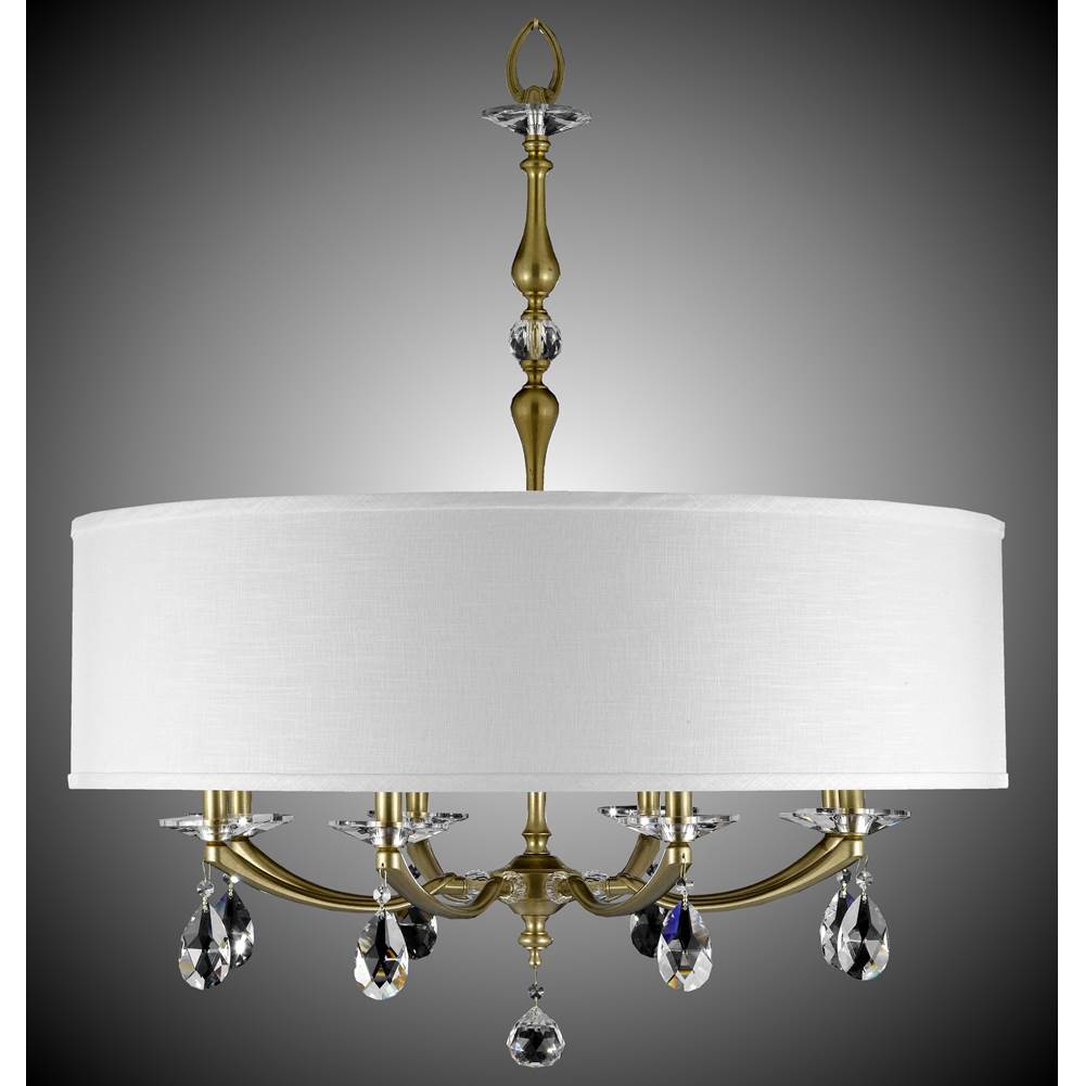 American Brass And Crystal Kensington 32 Inch Kensington Empire Drum Shade Chandelier