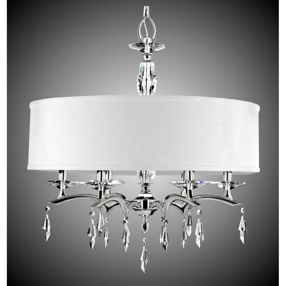 American Brass And Crystal Kaya 24 Inch Kaya Drum Shade Chandelier