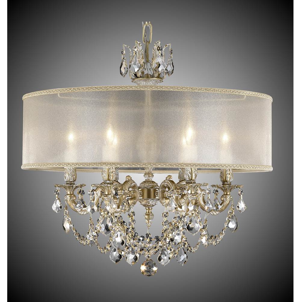 American Brass And Crystal Llydia 6 Light Llydia Chandelier
