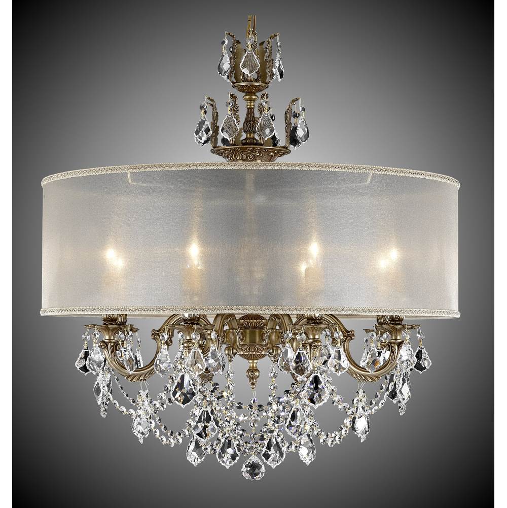 American Brass And Crystal Llydia 8 Light Llydia Chandelier