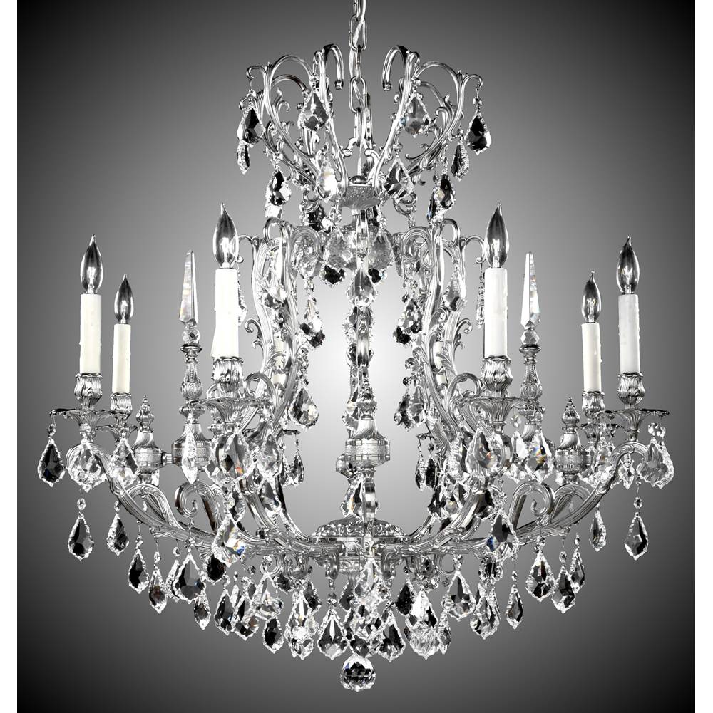 American Brass And Crystal Parisian 8 Light Parisian Chandelier