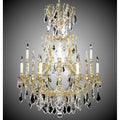 American Brass And Crystal Parisian 8+4 Light Parisian Chandelier