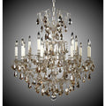 American Brass And Crystal Parisian 10+5 Light Parisian Chandelier