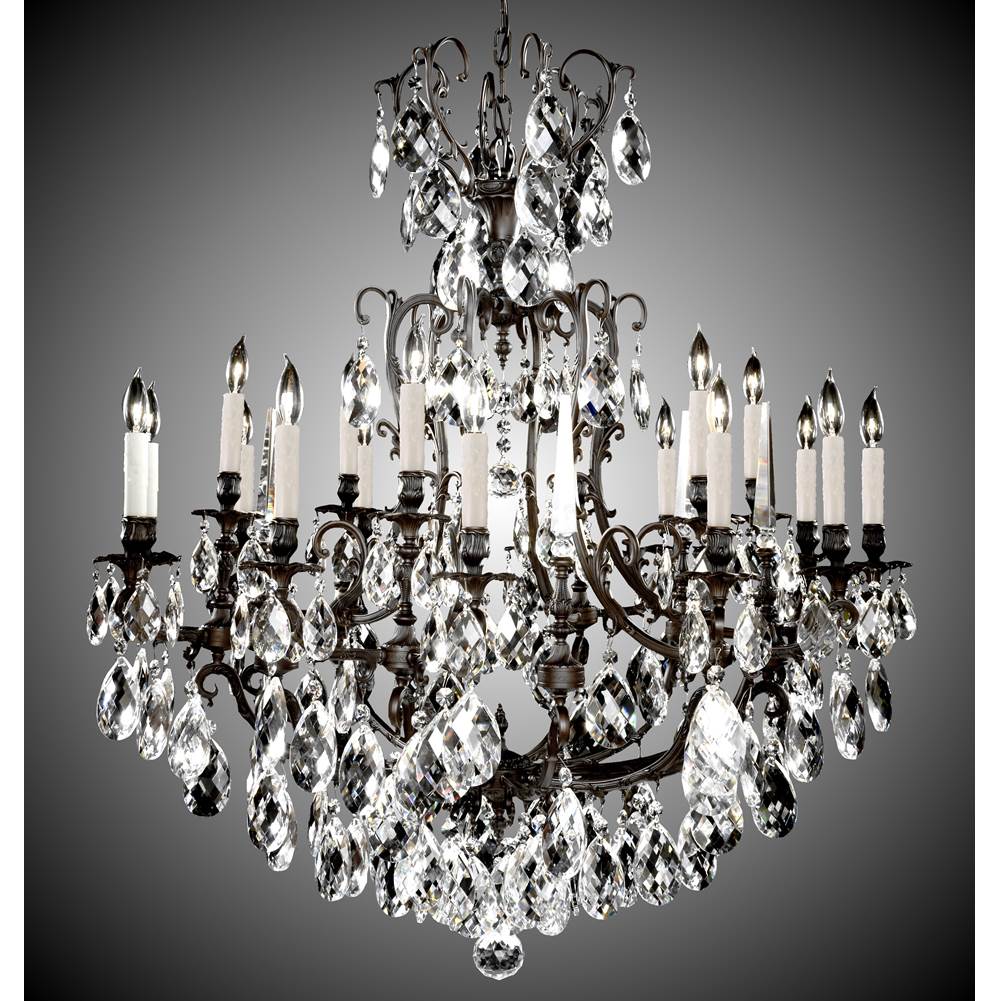 American Brass And Crystal Parisian 12+6 Light Parisian Chandelier