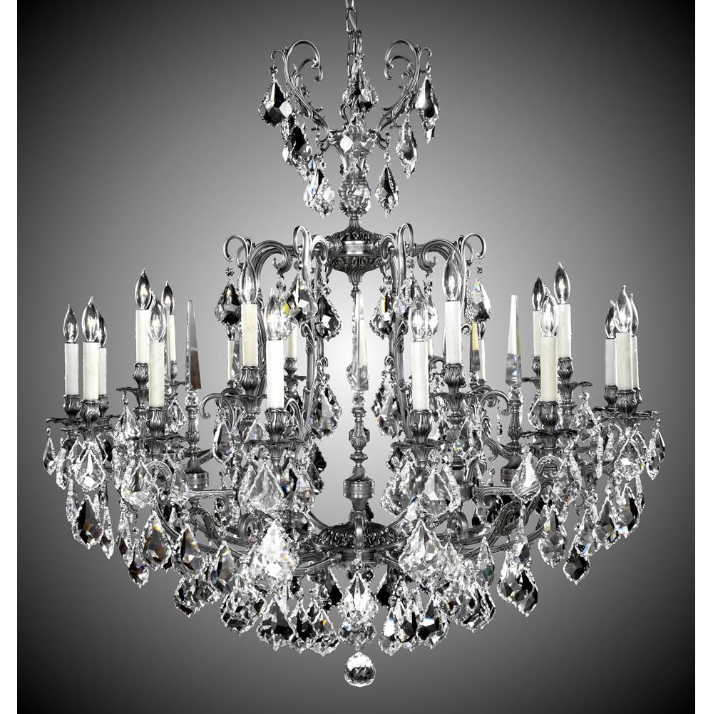 American Brass And Crystal Parisian 16+8 Light Parisian Chandelier