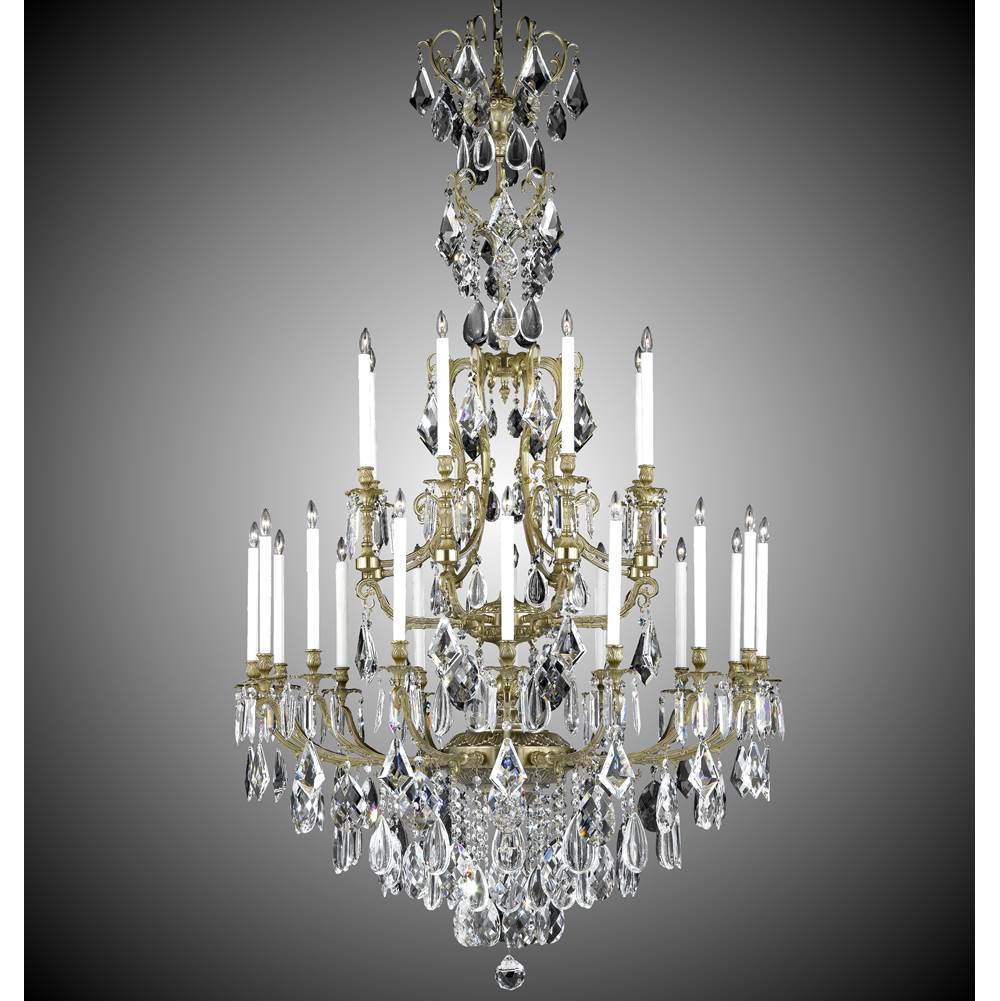 American Brass And Crystal Parisian 8+16 Light Parisian Chandelier