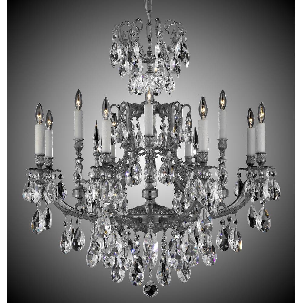 American Brass And Crystal Parisian 8+4 Light Parisian Chandelier
