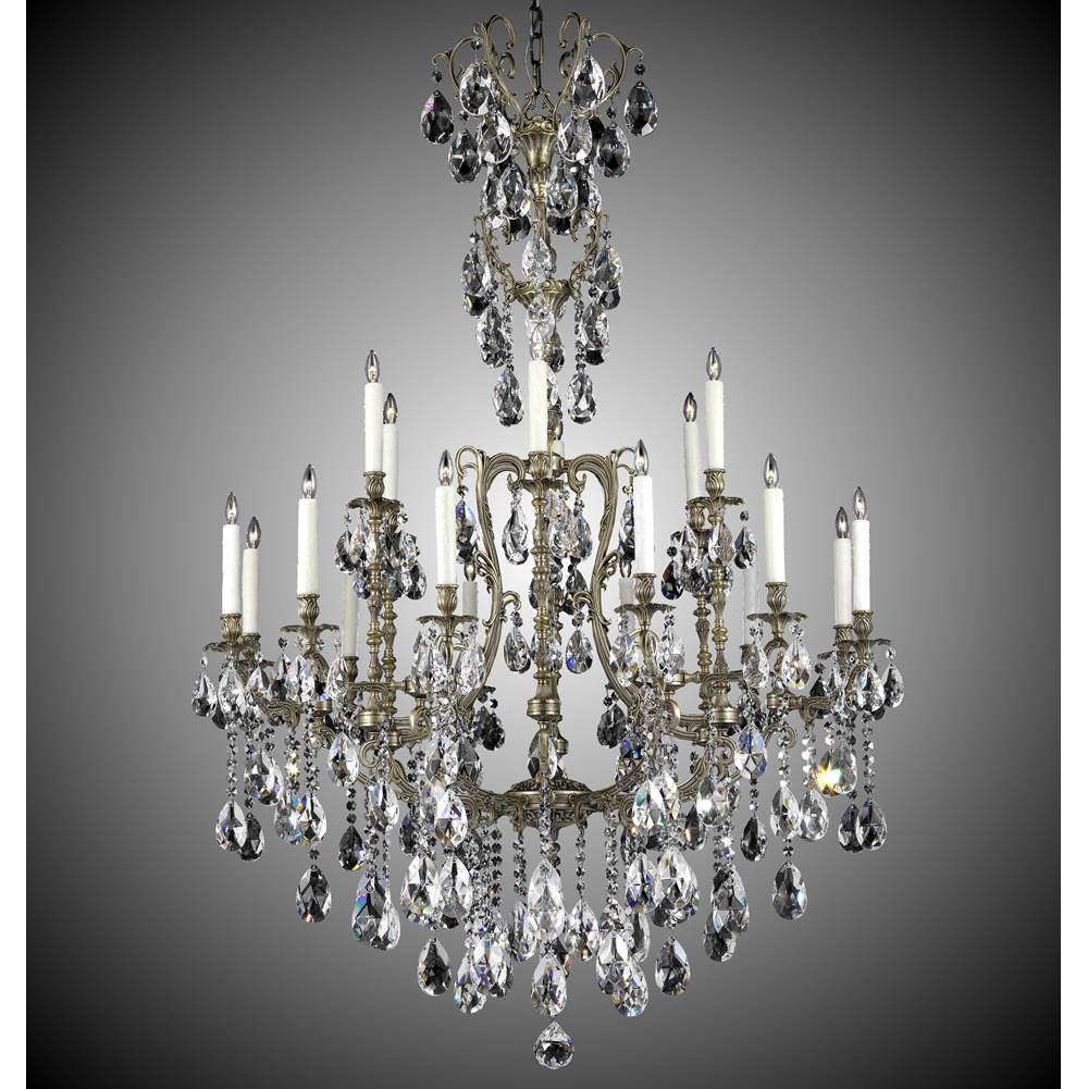 American Brass And Crystal Parisian 6+12 Light New Parisian Chandelier