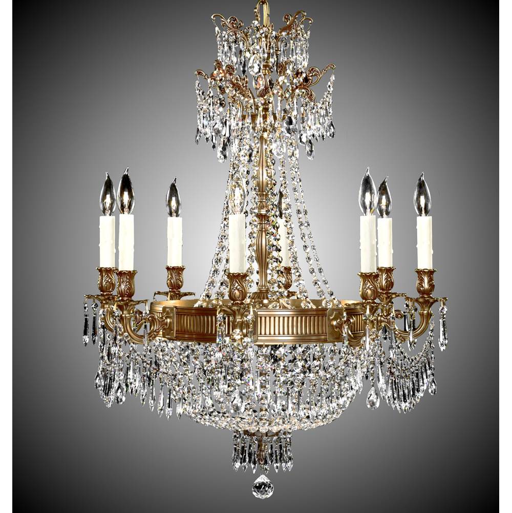 American Brass And Crystal Valencia 8+ 8 Light Valencia Chandelier