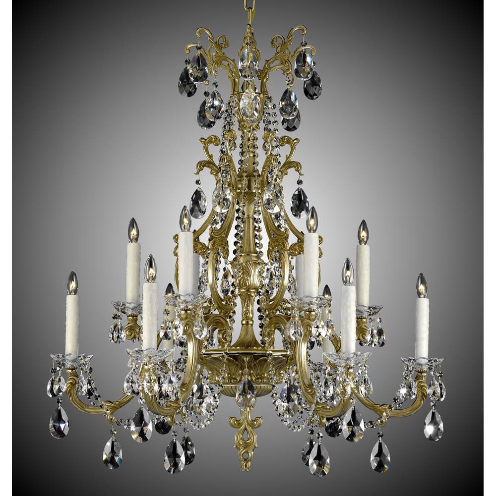 American Brass And Crystal Blairsden 6+6 Light Blairsden Chandelier