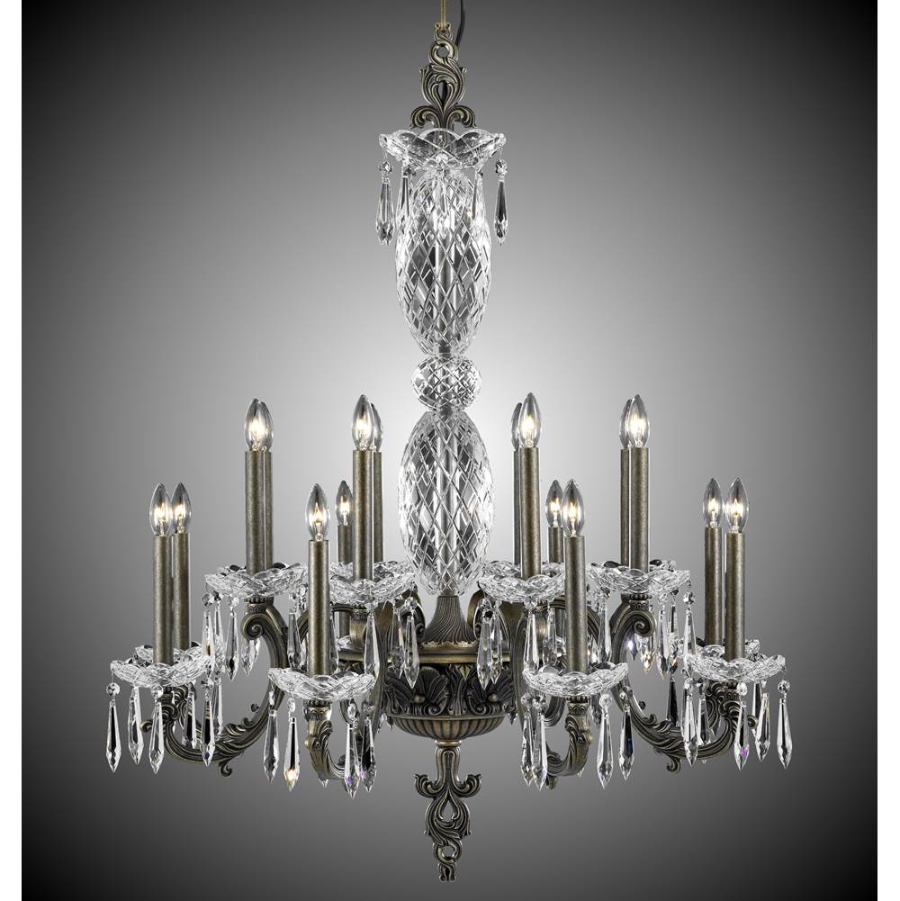 American Brass And Crystal Blairsden 8+8 Light Blairsden Chandelier