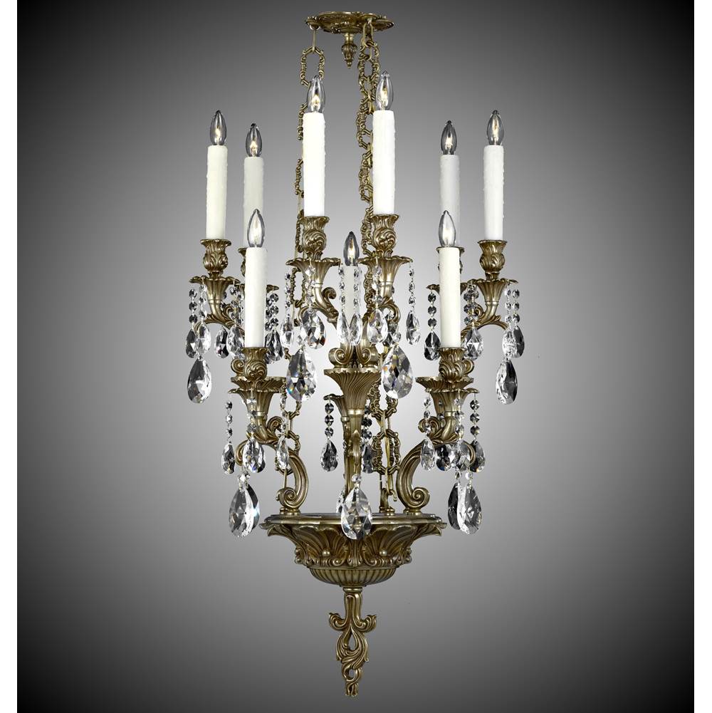 American Brass And Crystal Blairsden 9 Light Blairsden Chandelier