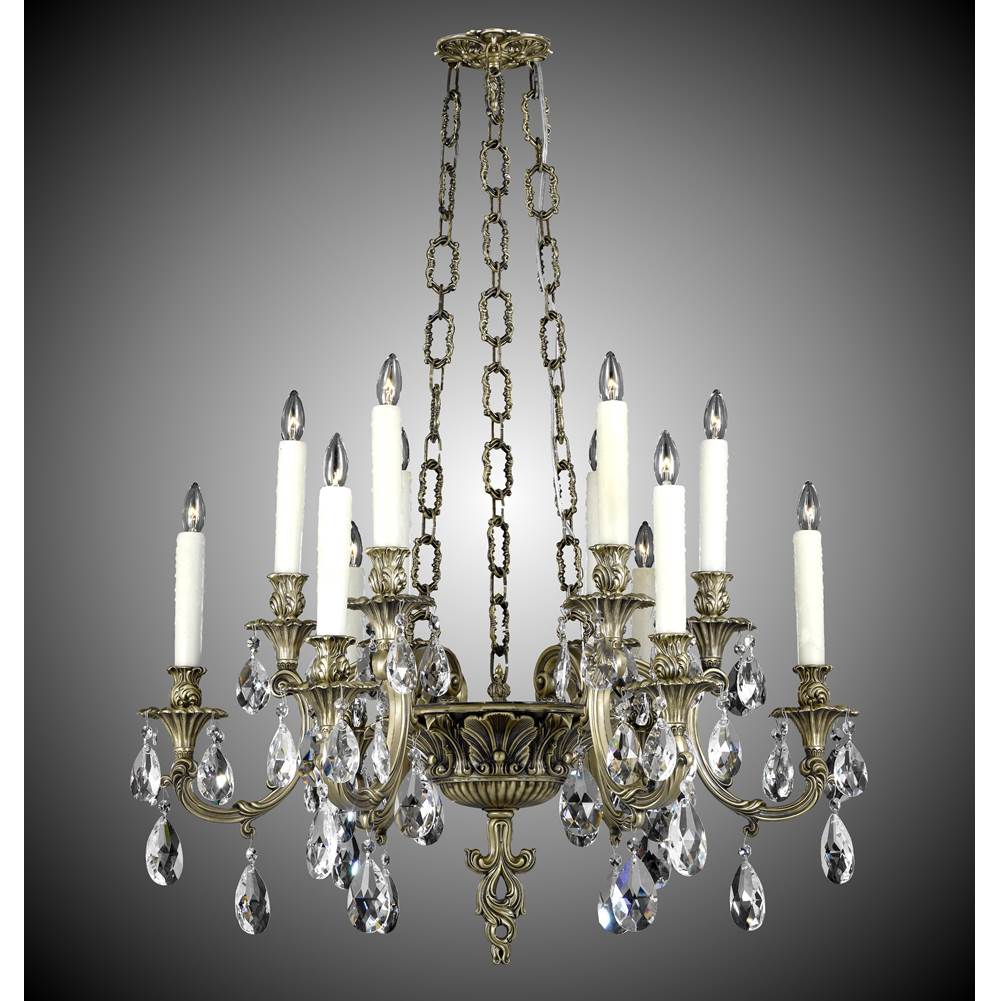 American Brass And Crystal Blairsden 12 Light Blairsden Chandelier Pendant