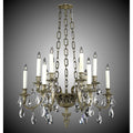 American Brass And Crystal Blairsden 12 Light Blairsden Chandelier Pendant