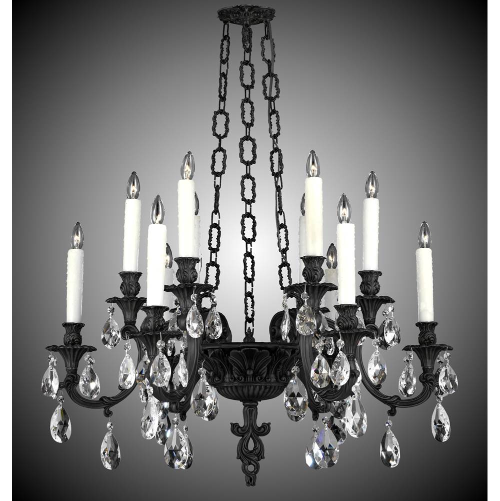 American Brass And Crystal Blairsden 12 Light Blairsden Chandelier Pendant Large