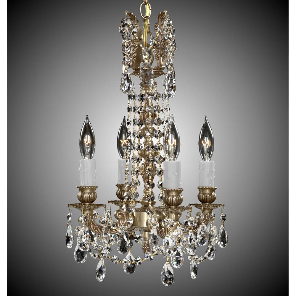 American Brass And Crystal Biella 4 Light Biella Chandelier