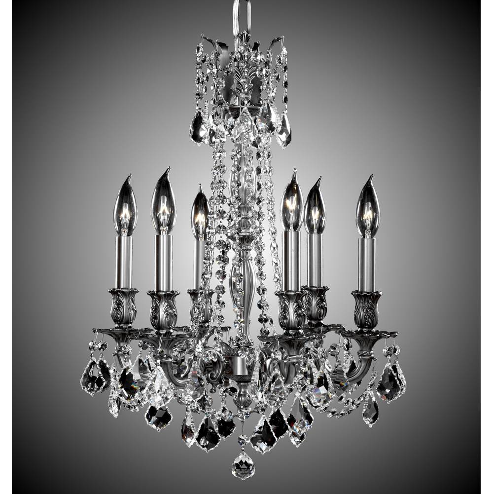 American Brass And Crystal Biella 6 Light Biella Chandelier
