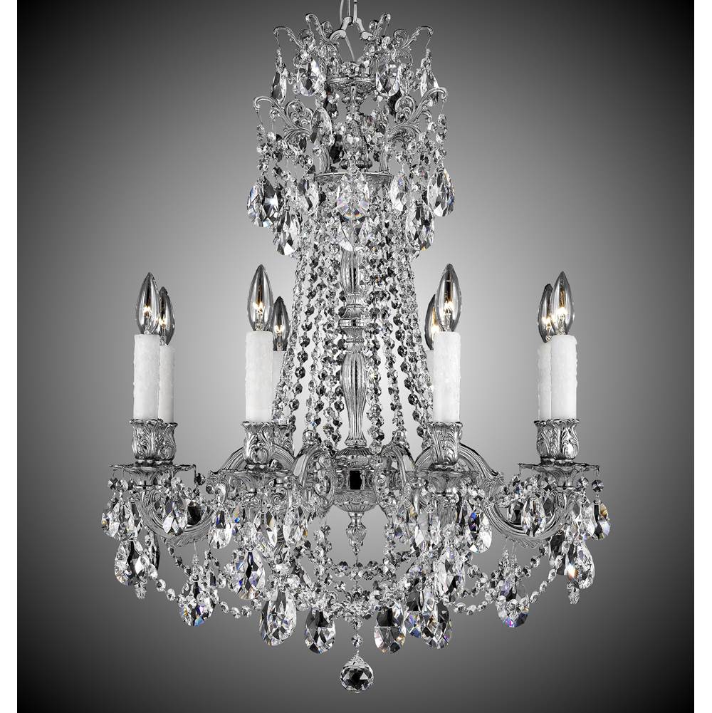 American Brass And Crystal Biella 8 Light Biella Chandelier