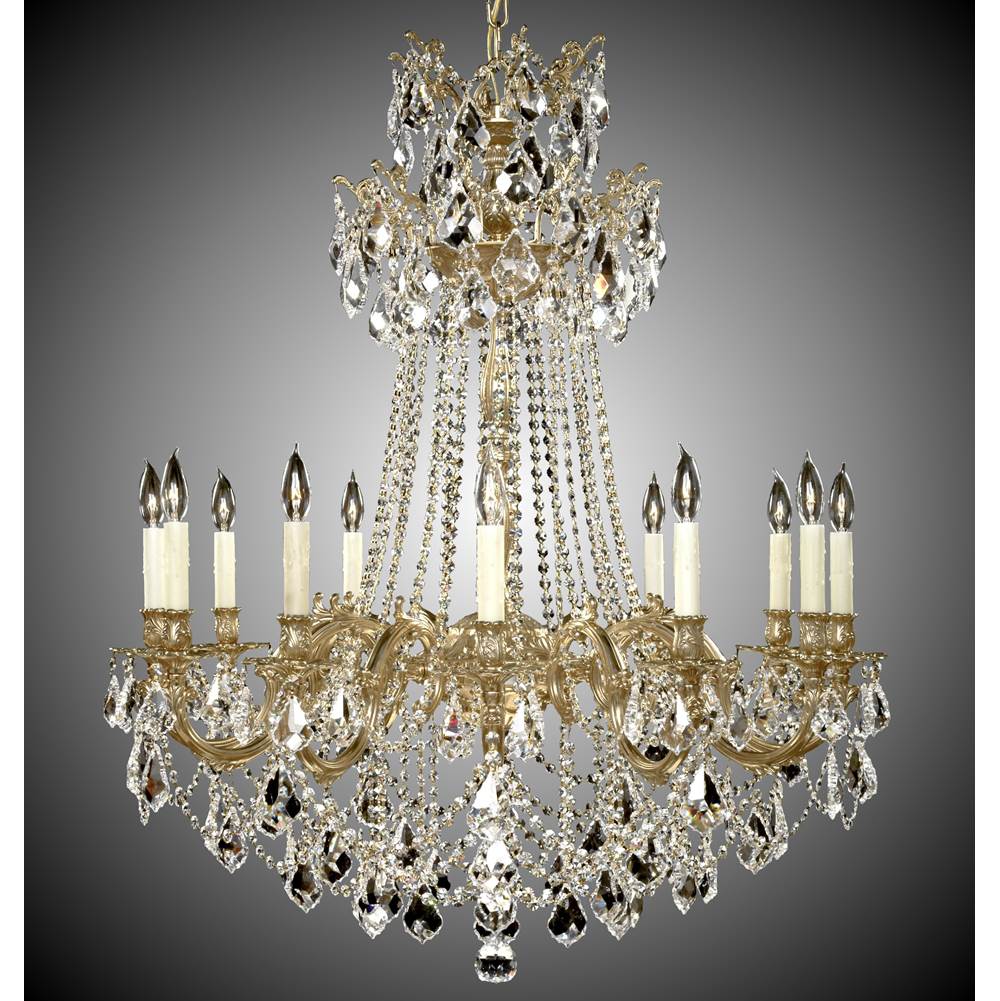 American Brass And Crystal Biella 12 Light Biella Chandelier