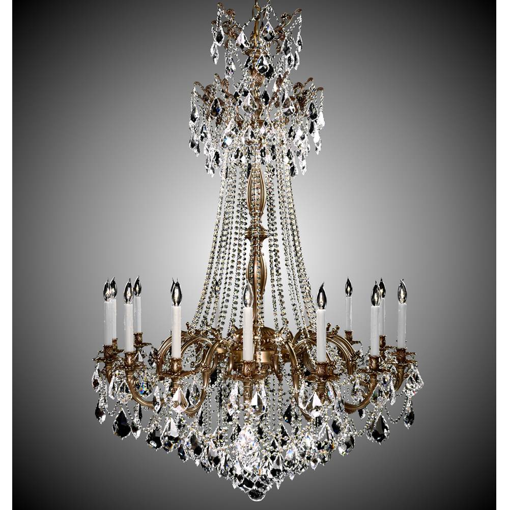American Brass And Crystal Biella 16 Light Biella Chandelier