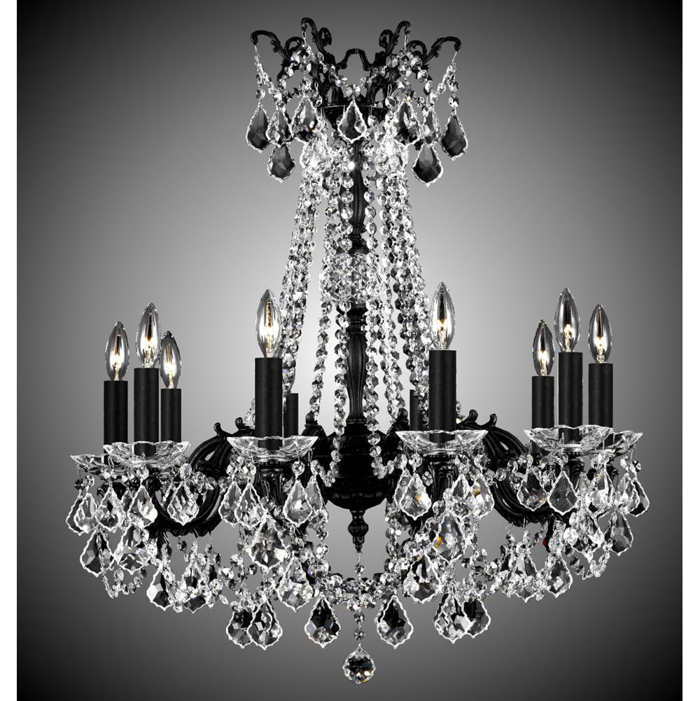 American Brass And Crystal Crystella 10 Light Crystella Chandelier