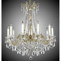 American Brass And Crystal Crystella 10 Light Crystella Chandelier