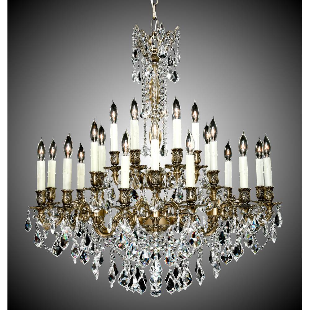 American Brass And Crystal Elise 24 Light Elise Chandelier