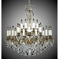 American Brass And Crystal Elise 24 Light Elise Chandelier