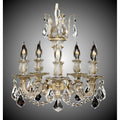 American Brass And Crystal Rosetta 5 Light Rosetta Chandelier