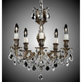 American Brass And Crystal Rosetta 5 Light Rosetta Chandelier