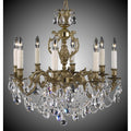 American Brass And Crystal Rosetta 8 Light Rosetta Chandelier