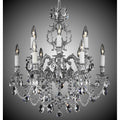 American Brass And Crystal Rosetta 6+6 Light Rosetta Chandelier